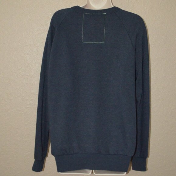 $175 Sz S Aviator Nation Charcoal Gray Lightening Bolt Sweatshirt - Picture 6 of 7